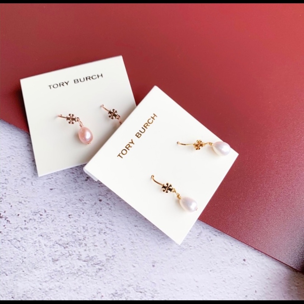 Rose gold Tory Burch earrings